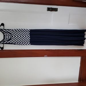 Toad & Co small navy blue sleeveless maxi dress